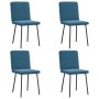 Sillas de comedor 4 unidades terciopelo azul de , Sillas de comedor - Ref: Foro24-3315296, Precio: 163,05 €, Descuento: %