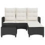 Set de sofás de jardín en forma de L con cojines 3 pzas negro de , Conjuntos de jardín - Ref: Foro24-3328638, Precio: 370,94 ...