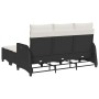 Set de sofás de jardín en forma de L con cojines 3 pzas negro de , Conjuntos de jardín - Ref: Foro24-3328638, Precio: 370,94 ...