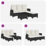 Set de sofás de jardín en forma de L con cojines 3 pzas negro de , Conjuntos de jardín - Ref: Foro24-3328638, Precio: 370,94 ...