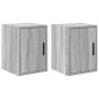 Armarios de pared 2 uds para garaje madera gris sonoma de , Armarios industriales - Ref: Foro24-860618, Precio: 43,77 €, Desc...