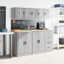 Armarios de pared 2 uds para garaje madera gris sonoma de , Armarios industriales - Ref: Foro24-860618, Precio: 43,77 €, Desc...
