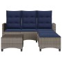 Set de sofás de jardín en forma de L con cojines 3 pzas gris de , Conjuntos de jardín - Ref: Foro24-3328644, Precio: 469,67 €...