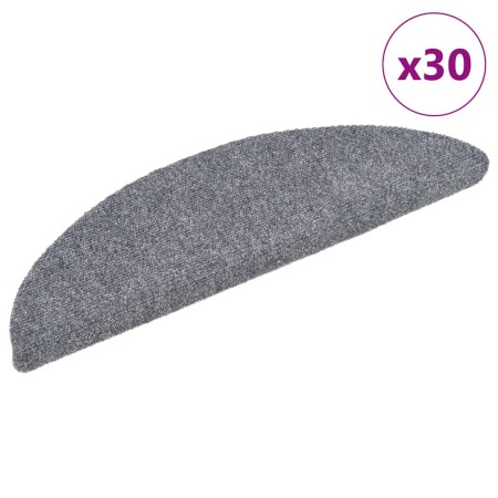 Alfombrilla autoadhesiva escalera 30 uds gris claro 56x17x3 cm de , Alfombrillas para escalones - Ref: Foro24-3365682, Precio...