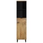Mueble de baño de madera maciza de mango marrón 38x33x160 cm de , Muebles de baño - Ref: Foro24-4017742, Precio: 191,22 €, De...