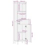 Mueble de baño de madera maciza de mango marrón 38x33x160 cm de , Muebles de baño - Ref: Foro24-4017742, Precio: 191,22 €, De...