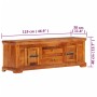 Mueble de TV de madera maciza de acacia 119x30x40 cm en Muebles TV | Comprar online en Foru.es
