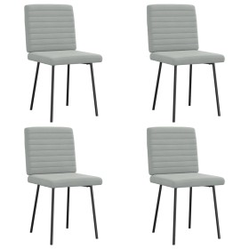 Sillas de comedor 4 unidades terciopelo gris claro de , Sillas de comedor - Ref: Foro24-3315256, Precio: 165,99 €, Descuento: %