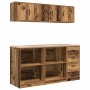 Armarios 6 uds para garaje madera ingeniería antigua madera de , Armarios industriales - Ref: Foro24-3328357, Precio: 289,07 ...