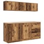Armarios 6 uds para garaje madera ingeniería antigua madera de , Armarios industriales - Ref: Foro24-3328348, Precio: 399,98 ...
