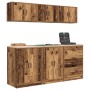 Armarios 6 uds para garaje madera ingeniería antigua madera de , Armarios industriales - Ref: Foro24-3328348, Precio: 399,98 ...