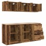 Armarios 6 uds para garaje madera ingeniería antigua madera de , Armarios industriales - Ref: Foro24-3328348, Precio: 399,98 ...