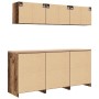 Armarios 6 uds para garaje madera ingeniería antigua madera de , Armarios industriales - Ref: Foro24-3328348, Precio: 399,98 ...
