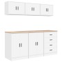 Armarios 6 uds para garaje madera de ingeniería blanco de , Armarios industriales - Ref: Foro24-3328341, Precio: 444,51 €, De...