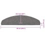 Alfombrilla autoadhesiva escalera 30 uds gris 65x22,5x3,5 cm de , Alfombrillas para escalones - Ref: Foro24-3365912, Precio: ...