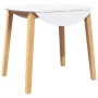 Mesa de comedor natural madera maciza roble caucho de , Mesas de cocina y de comedor - Ref: Foro24-4102531, Precio: 160,00 €,...