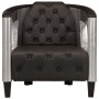 Sillón de aviador de cuero auténtico negro en Sillones | Comprar online en Foru.es