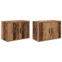 Armarios de pared 2 uds para garaje madera antigua madera de , Armarios industriales - Ref: Foro24-860658, Precio: 70,37 €, D...