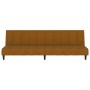 Sofá cama de 2 plazas terciopelo marrón de , Sofás - Ref: Foro24-375771, Precio: 242,36 €, Descuento: %
