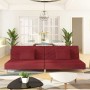 Sofá cama de 2 plazas con dos almohadas tela color vino de , Sofás - Ref: Foro24-375896, Precio: 241,18 €, Descuento: %