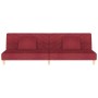 Sofá cama de 2 plazas con dos almohadas tela color vino de , Sofás - Ref: Foro24-375896, Precio: 241,18 €, Descuento: %