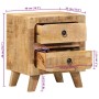 Mesilla de noche 2 uds 40x32x46 cm madera mango rugosa de , Mesitas de noche - Ref: Foro24-4104512, Precio: 233,15 €, Descuen...