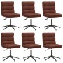 Sillas de comedor 6 unidades cuero sintético marrón brillante de , Sillas de comedor - Ref: Foro24-3315711, Precio: 364,61 €,...