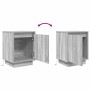 Mesillas de noche con luces LED 2 uds gris sonoma 38x34x50 cm de , Mesitas de noche - Ref: Foro24-861276, Precio: 86,64 €, De...