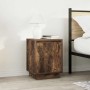 Mesillas de noche con luces LED 2 uds roble ahumado 38x34x50 cm de , Mesitas de noche - Ref: Foro24-861274, Precio: 82,61 €, ...