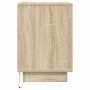 Mesillas de noche con luces LED 2 uds roble sonoma 38x34x50 cm de , Mesitas de noche - Ref: Foro24-861288, Precio: 100,62 €, ...