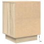 Mesillas de noche con luces LED 2 uds roble sonoma 38x34x50 cm de , Mesitas de noche - Ref: Foro24-861288, Precio: 100,62 €, ...