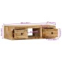 Mueble de TV de pared madera maciza mango rugosa 100x32x25 cm de , Almacenamiento para CD y DVD - Ref: Foro24-4104525, Precio...