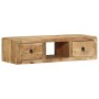 Mueble de TV de pared madera maciza mango rugosa 100x32x25 cm de , Almacenamiento para CD y DVD - Ref: Foro24-4104525, Precio...