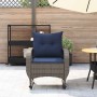Silla mecedora de jardín con cojines ratán sintético gris de , Sillas de jardín - Ref: Foro24-4104200, Precio: 113,43 €, Desc...