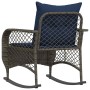 Silla mecedora de jardín con cojines ratán sintético gris de , Sillas de jardín - Ref: Foro24-4104200, Precio: 113,43 €, Desc...