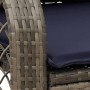 Silla mecedora de jardín con cojines ratán sintético gris de , Sillas de jardín - Ref: Foro24-4104200, Precio: 113,43 €, Desc...