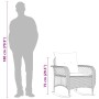Silla mecedora de jardín con cojines ratán sintético gris de , Sillas de jardín - Ref: Foro24-4104200, Precio: 113,43 €, Desc...