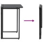 Mesa de jardín plegable de ratán sintético negra 90x51x75 cm de , Mesas de jardín - Ref: Foro24-4108254, Precio: 84,00 €, Des...