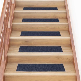 Alfombrillas escaleras autoadhesivas 30uds gris azul 76x20 cm de , Alfombrillas para escalones - Ref: Foro24-3365726, Precio:...