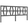 Estructura de cama con cabecero madera maciza gris 200x200 cm de vidaXL, Camas y somieres - Ref: Foro24-3194398, Precio: 174,...