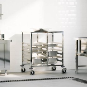 Carro con bandejas y 12 contenedores GN 75x55x87 cm de , Carros de cocina y comedor - Ref: Foro24-4108074, Precio: 185,23 €, ...