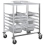 Carro con bandejas y 12 contenedores GN 75x55x87 cm de , Carros de cocina y comedor - Ref: Foro24-4108074, Precio: 185,23 €, ...