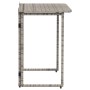 Mesa de jardín plegable gris 90x51x75 cm ratán sintético de , Mesas de jardín - Ref: Foro24-4108256, Precio: 81,66 €, Descuen...
