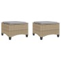 Taburetes de jardín con cojines 2 uds beige 55x55x36 cm de , Otomanas de exterior - Ref: Foro24-4108249, Precio: 114,77 €, De...