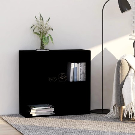 Estantería de madera de ingeniería negra 80x30x76,5 cm de , Librerías y estanterías - Ref: Foro24-801000, Precio: 51,46 €, De...