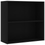 Estantería de madera de ingeniería negra 80x30x76,5 cm de , Librerías y estanterías - Ref: Foro24-801000, Precio: 51,46 €, De...