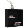 Estantería de madera de ingeniería negra 80x30x76,5 cm de , Librerías y estanterías - Ref: Foro24-801000, Precio: 51,46 €, De...