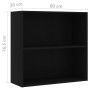 Estantería de madera de ingeniería negra 80x30x76,5 cm de , Librerías y estanterías - Ref: Foro24-801000, Precio: 51,46 €, De...