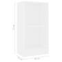 Estantería de madera de ingeniería blanca 40x24x75 cm de , Librerías y estanterías - Ref: Foro24-800819, Precio: 37,72 €, Des...