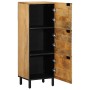 Aparador alto madera maciza de mango marrón 40x33x110 cm de , Almacenamiento para CD y DVD - Ref: Foro24-4017749, Precio: 196...